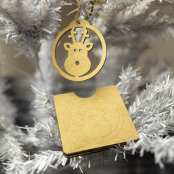 Boule bois + étui: Renne