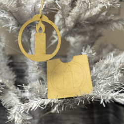 Boule bois + étui: Bougie