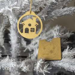 Boule bois + étui: Chalet