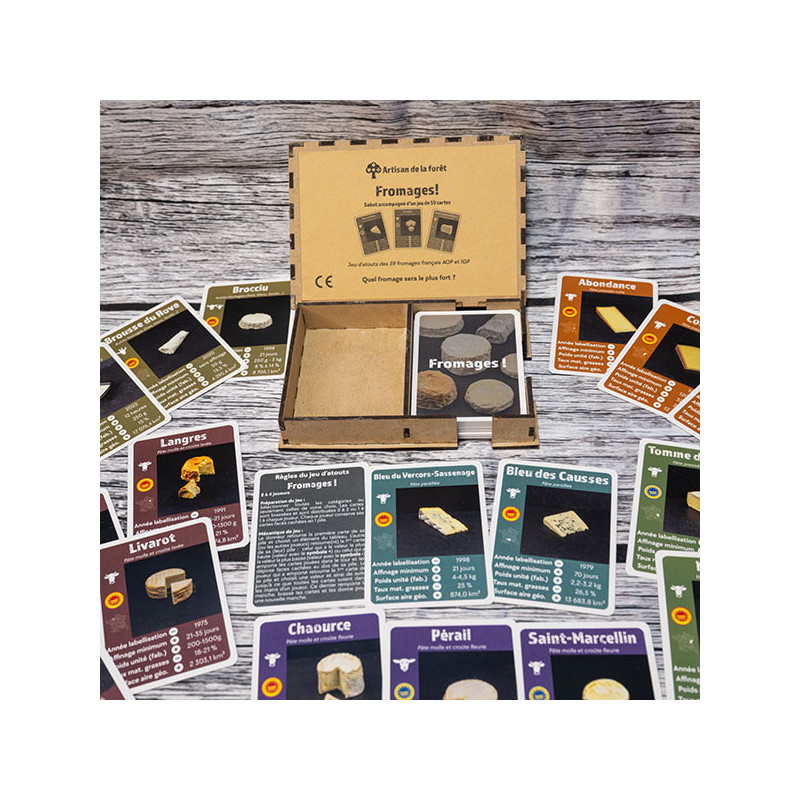 Sabot Jeu Fromages !  Bois Brut