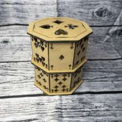 Lampe Cartes Bois Brut