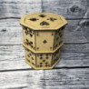 Lampe Cartes Bois Brut